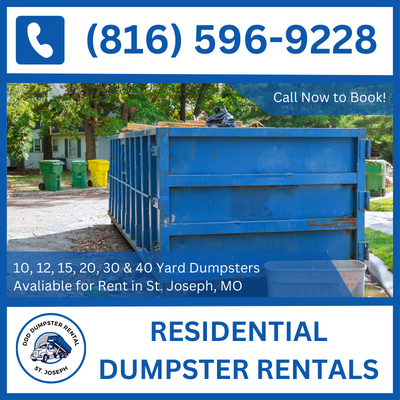 Affordable Residential Dumpster Rental Services in St. Joseph, Missouri - Quick & Reliable - DDD Dumpster Rental St. Joseph